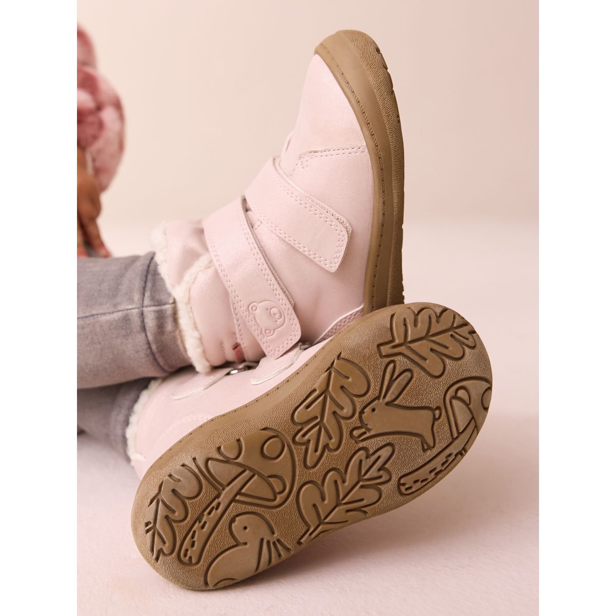 Bottines imperméables à scratch rose, NEXT