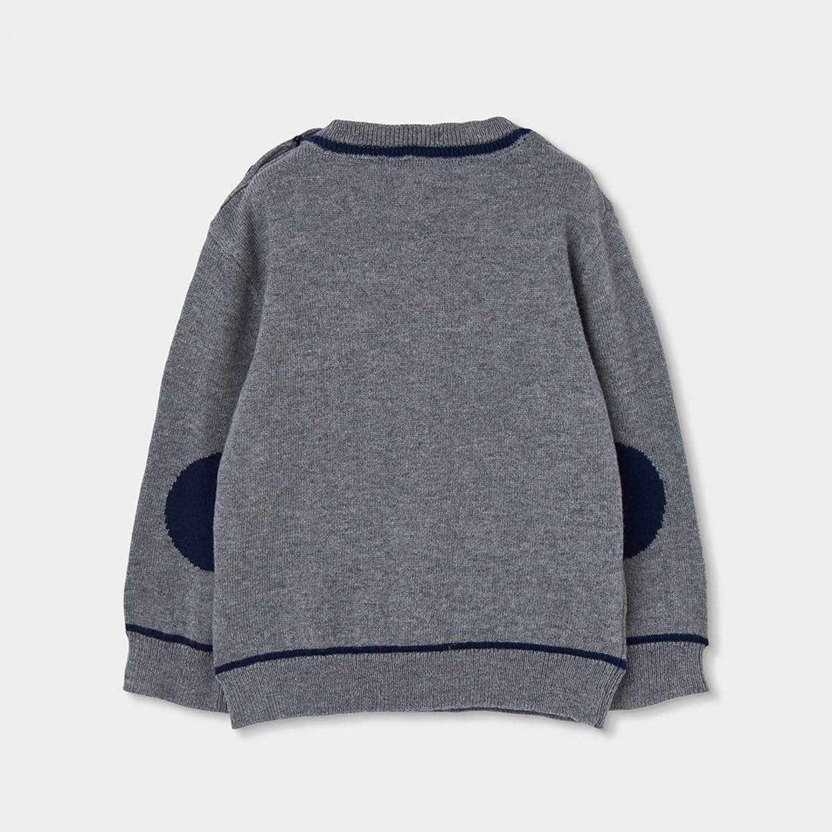 Pull garçon imprimé ours pilote gris, BOBOLI