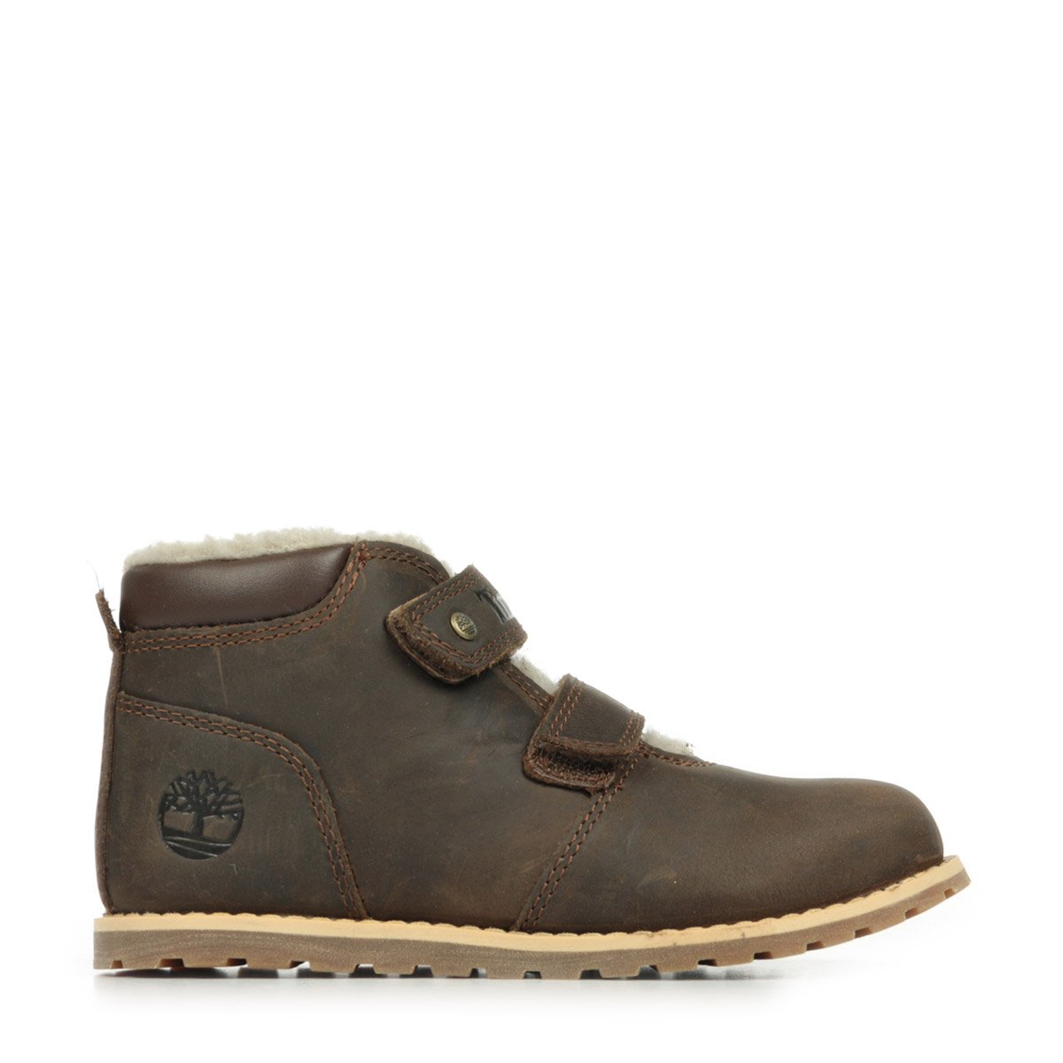 Bottines Pokey Pine Mid Warm Lined Hook and Loop Boot dark brown, TIMBERLAND