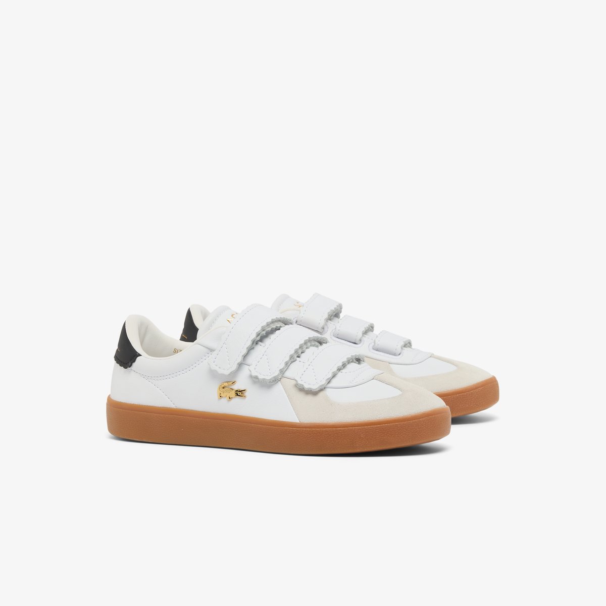 Sneakers Baseshot Pro Strap femme en suède blanc-147, LACOSTE