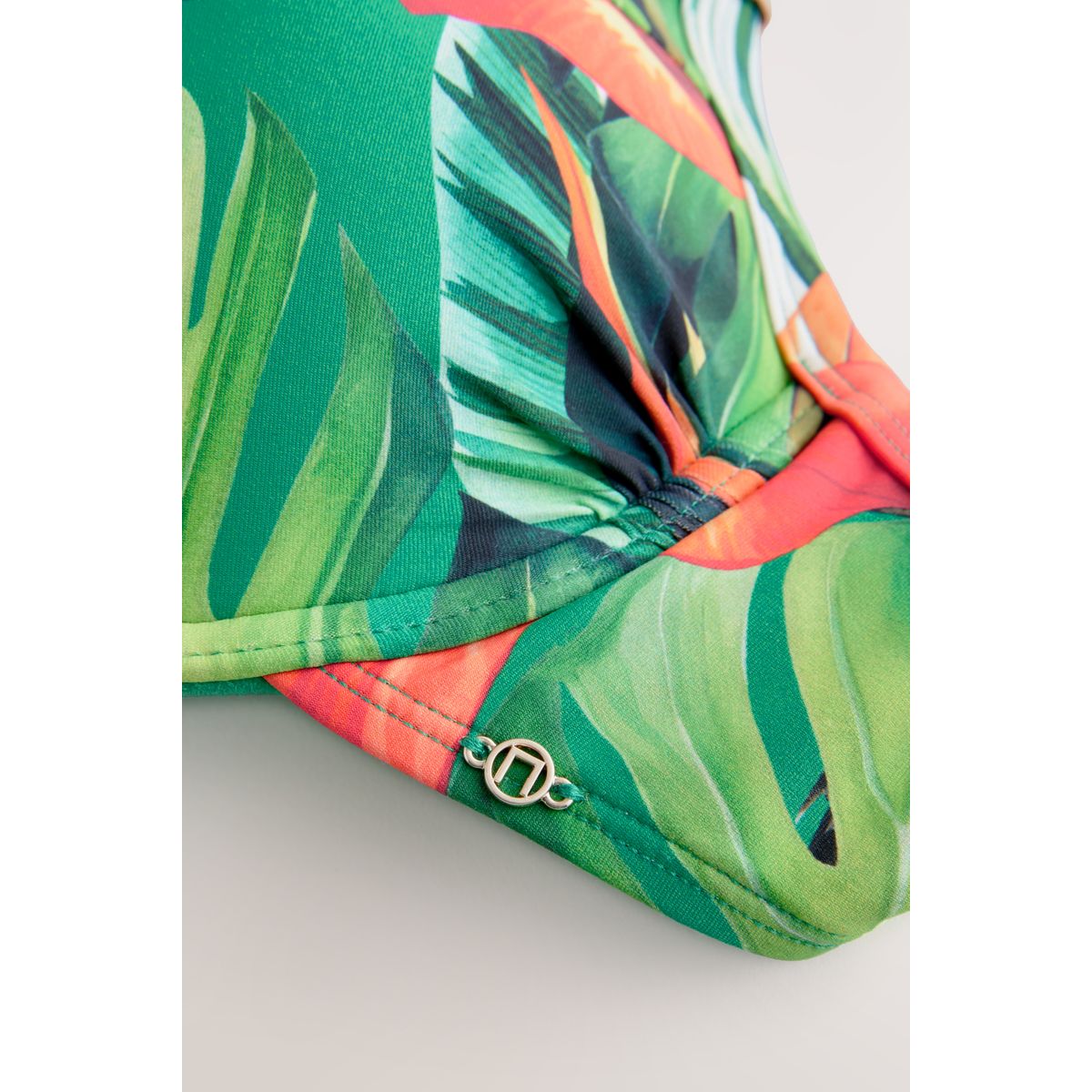 Haut de bikini remodelant rembourré rouge/vert tropical, NEXT