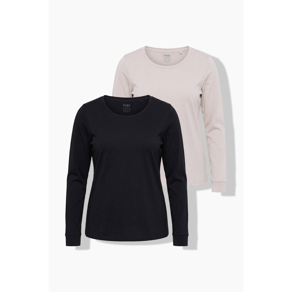 Lot de 2 T-shirts en coton bio crème, ULLA POPKEN