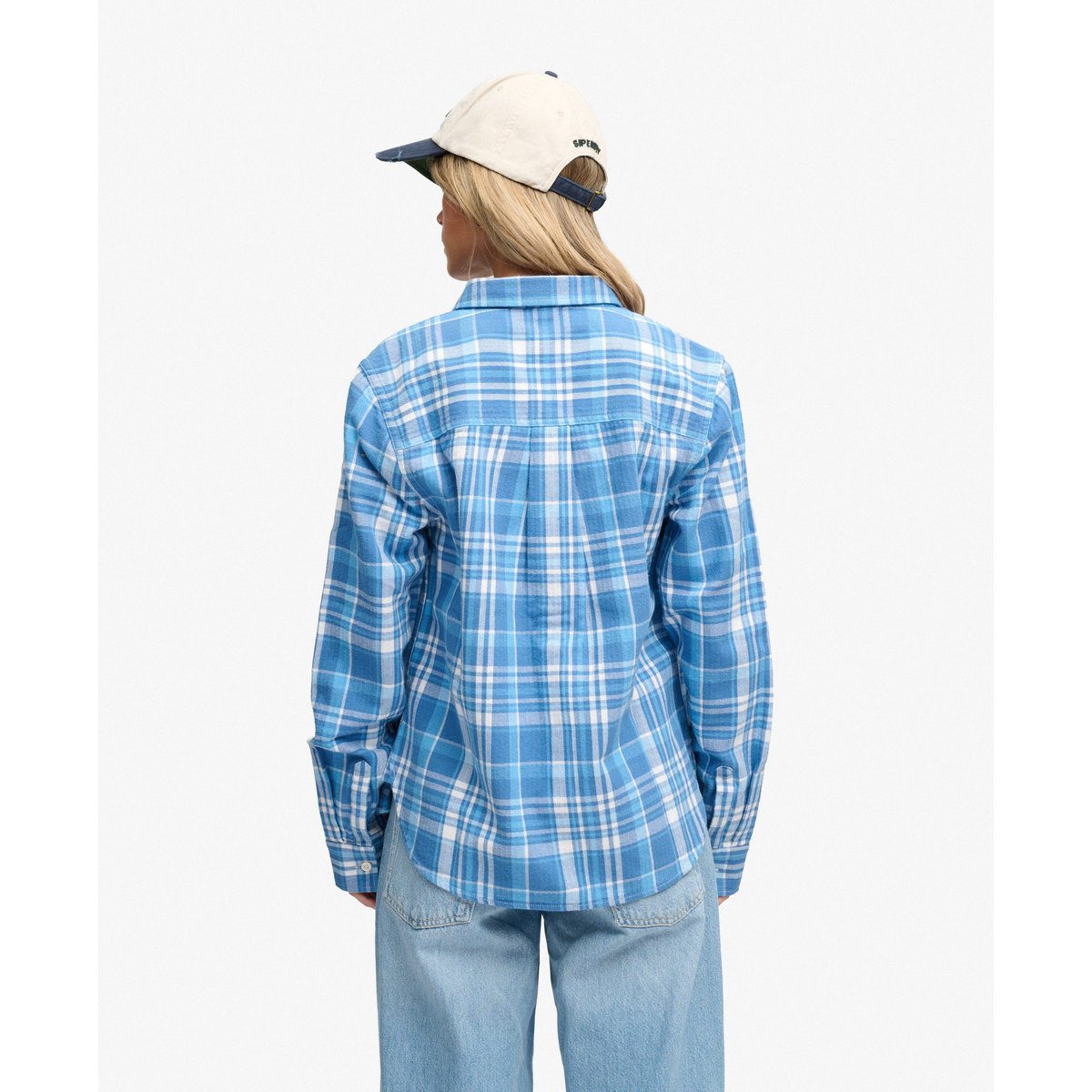 Chemise à carreaux Lumberjack en flanelle carreaux laney bleu, SUPERDRY