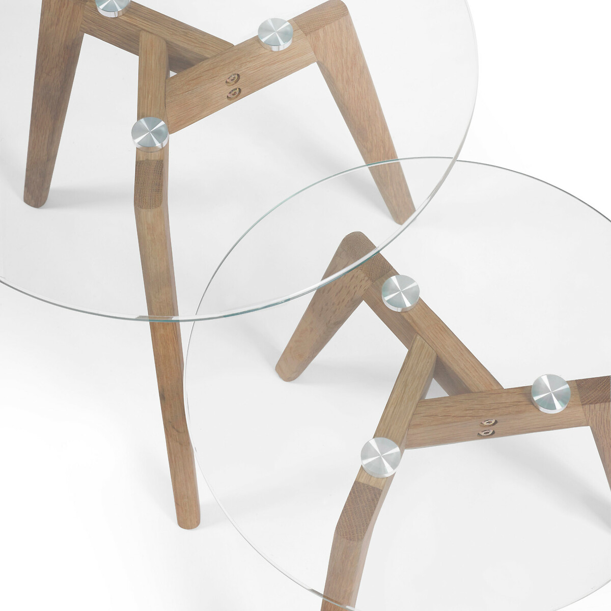 Bryce Glass Nesting Side Tables (Set of 2) glass, SO'HOME