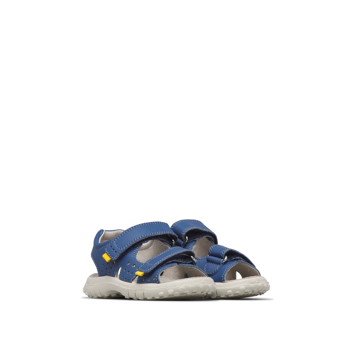 Sandales en cuir DUMIKI bleu-jaune, NATURINO