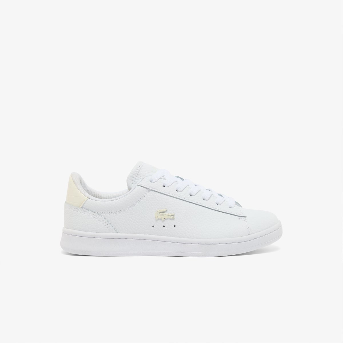 Sneakers Carnaby Set femme en cuir blanc-65t, LACOSTE