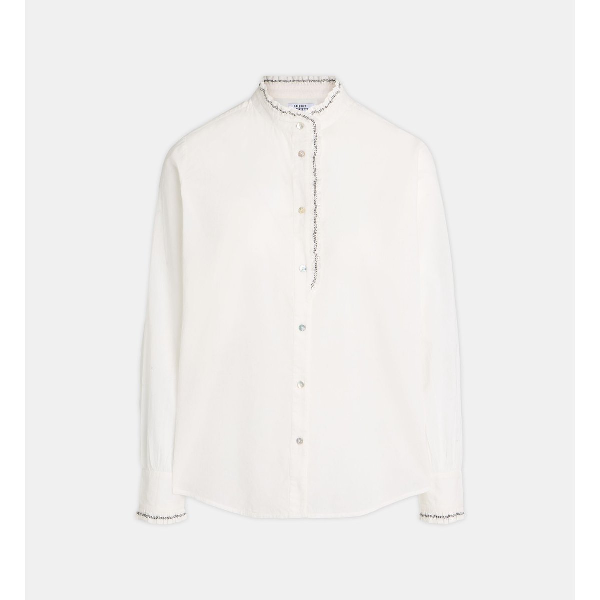 Chemise droite detroit point coton bio écru, GALERIES LAFAYETTE