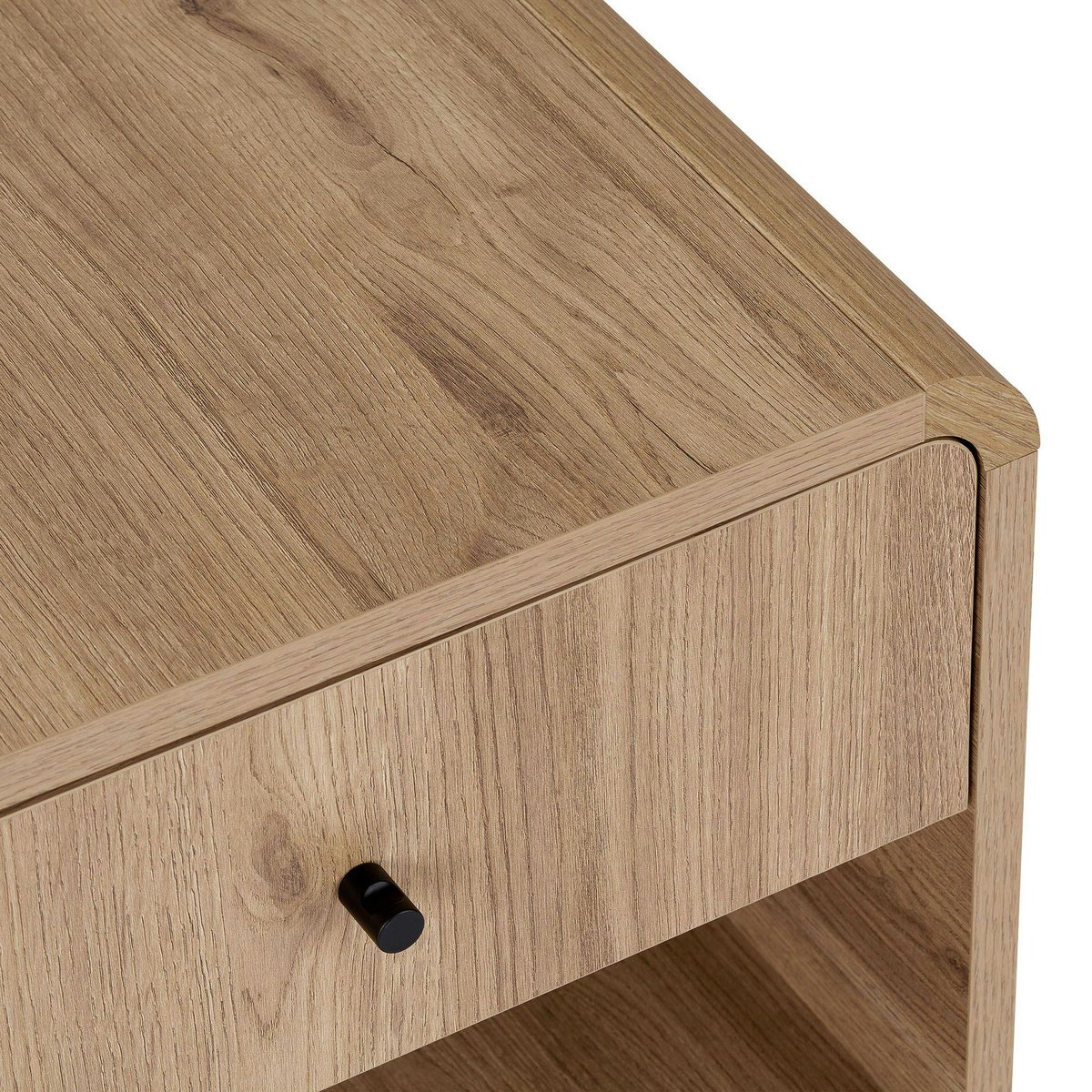 Table de chevet vintage en bois, 1 tiroir MARFA chêne, PIER IMPORT