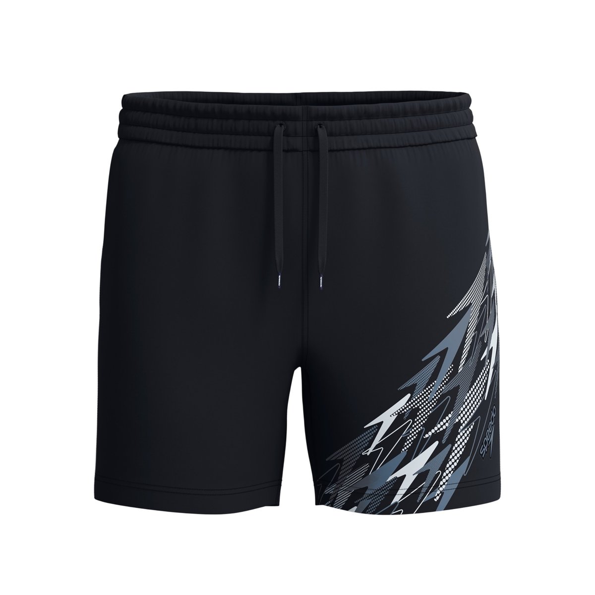 Short de bain à taille élastiquée motif/style logo MEDLEY noir, SPEEDO