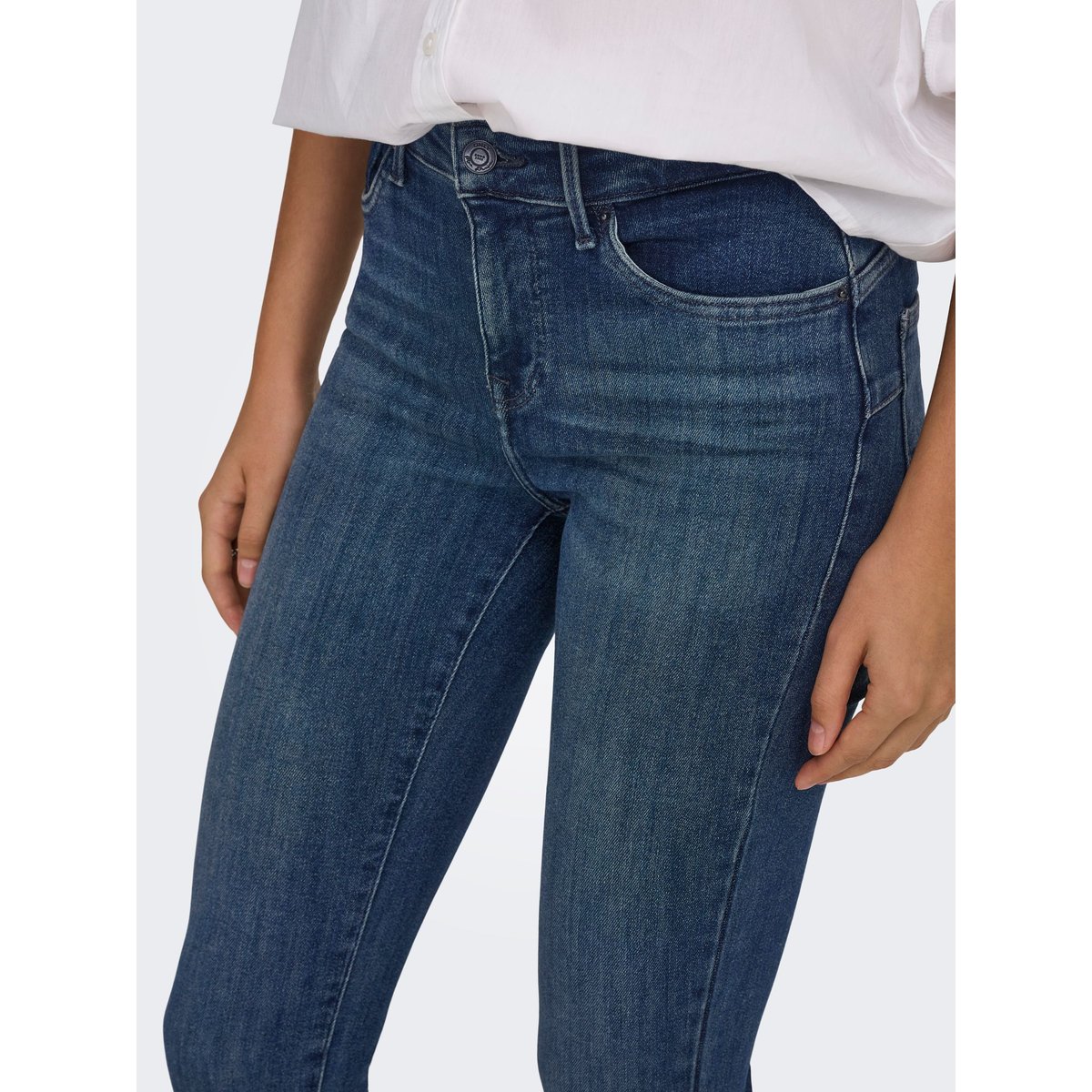 Jean Skinny dark blue denim, ONLY
