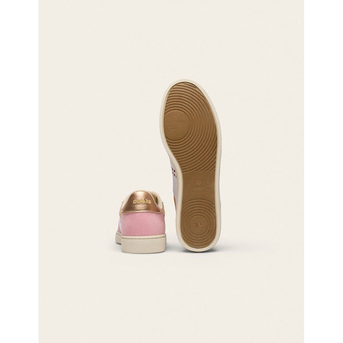 Baskets basses MARIE rose blanc, ODAJE
