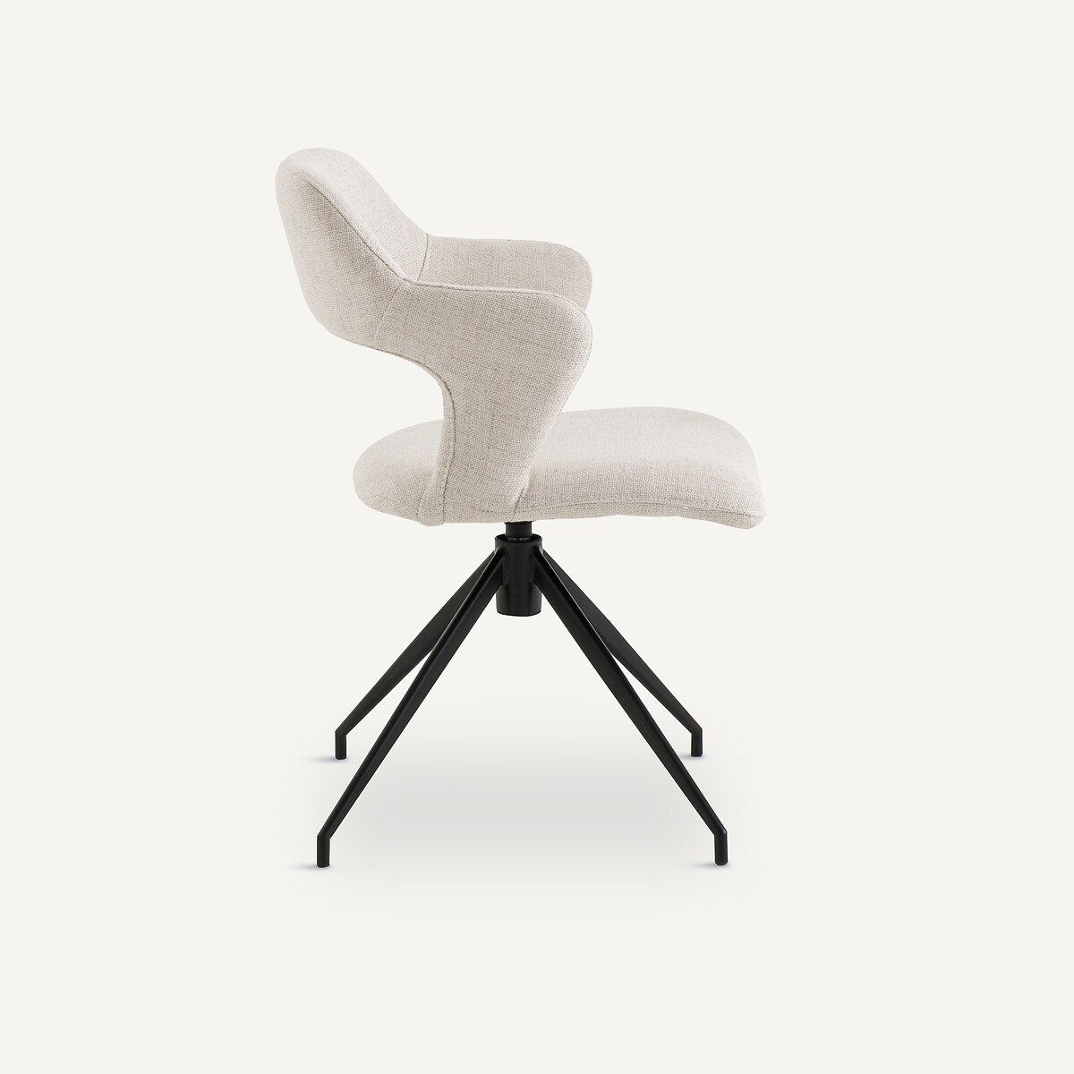 Fauteuil de table pivotant, toile nattée, Asyar ficelle, AM.PM