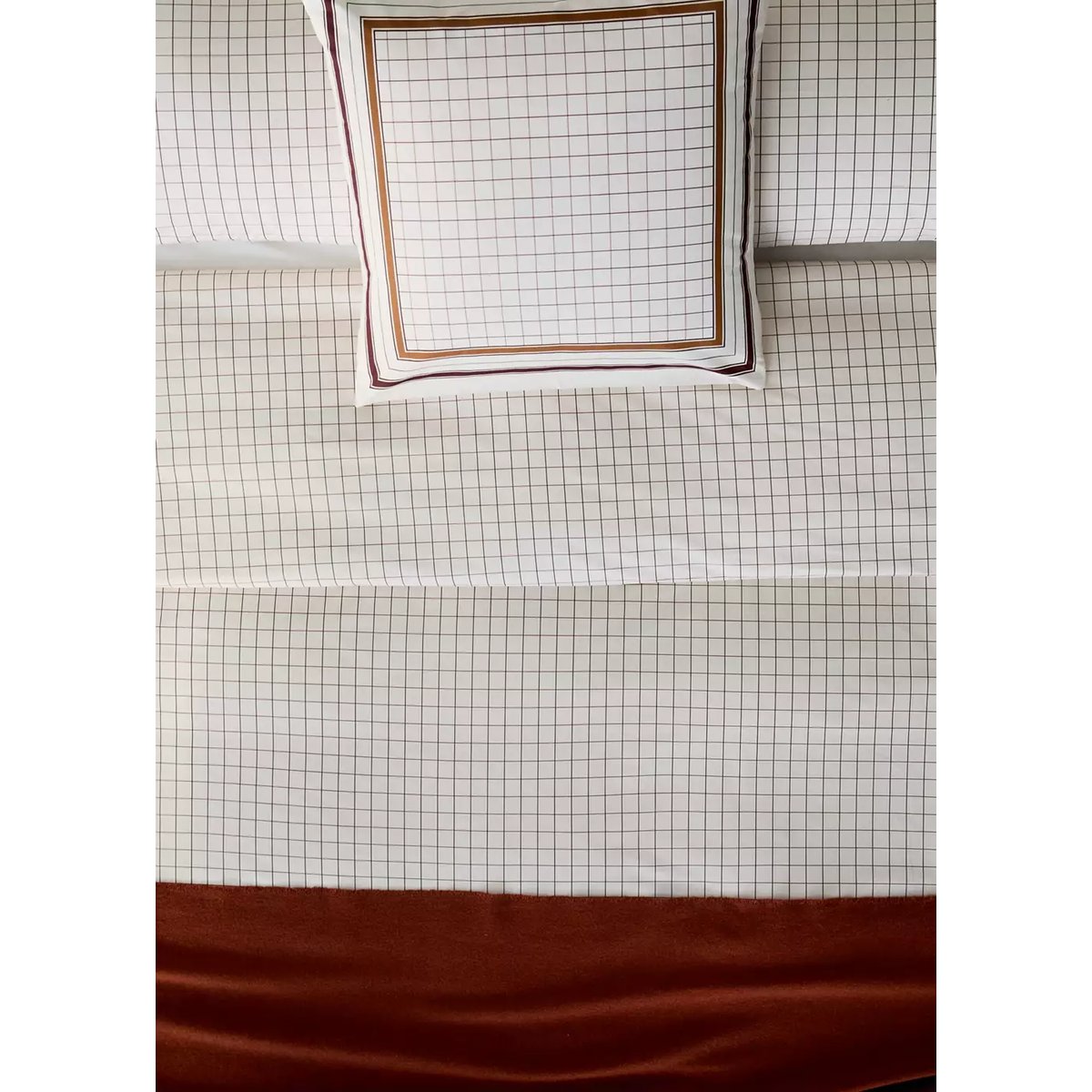 Housse de couette 100 % percale de coton Lit 180/200 cm cognac, MANGO HOME