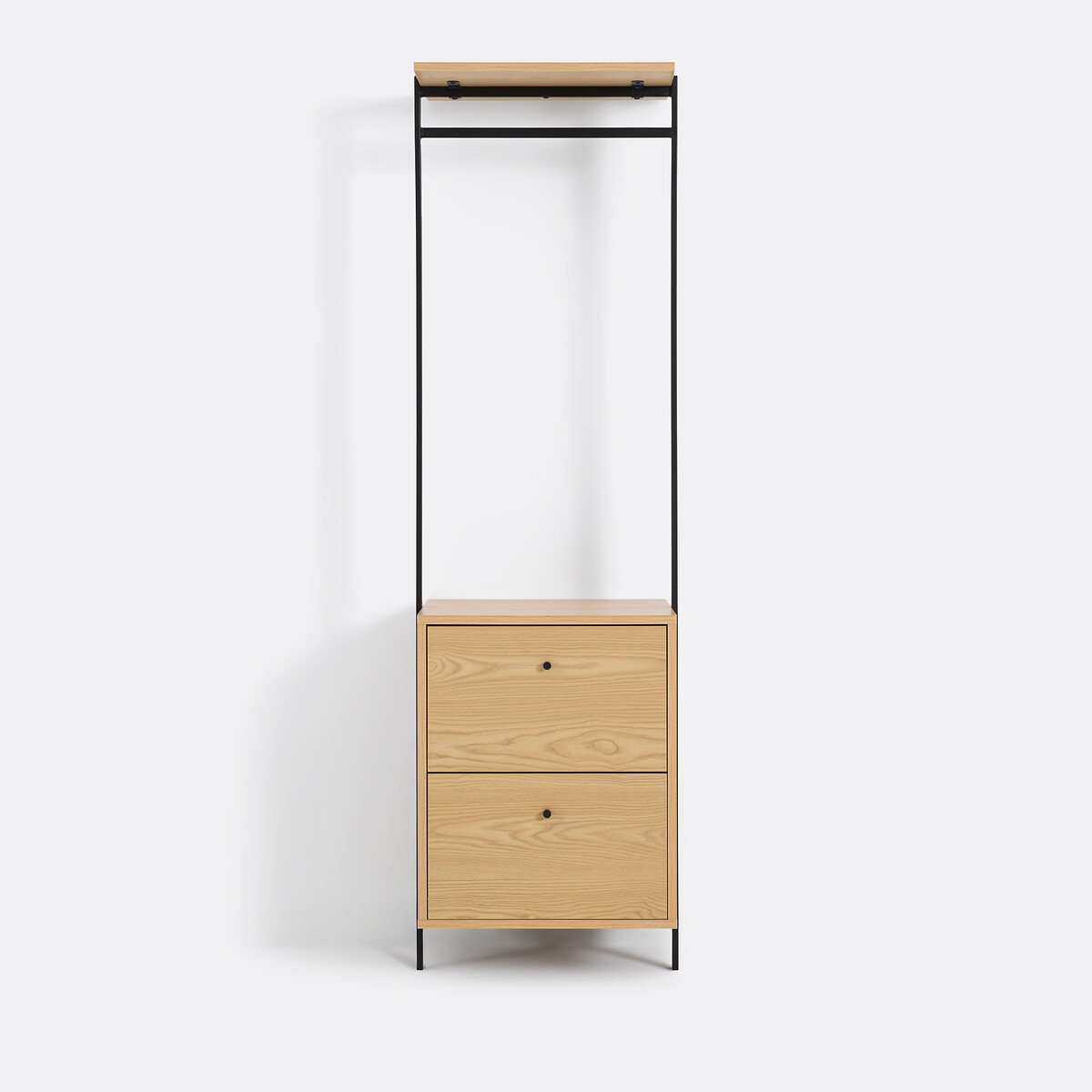 Talist 2-Drawer Half Wardrobe Module black/wood, LA REDOUTE INTERIEURS