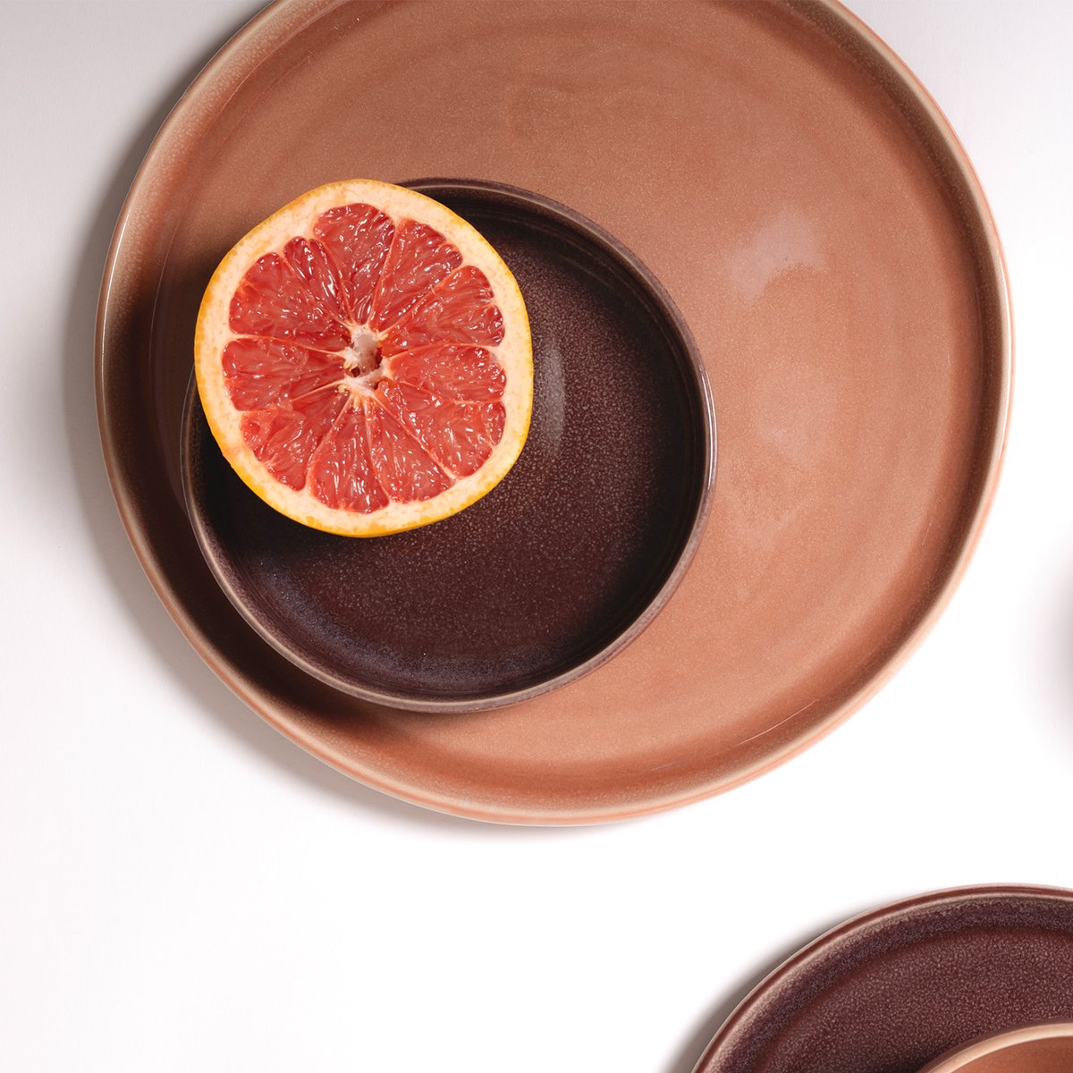 Lot de 4 assiettes DUNA rose, ONA