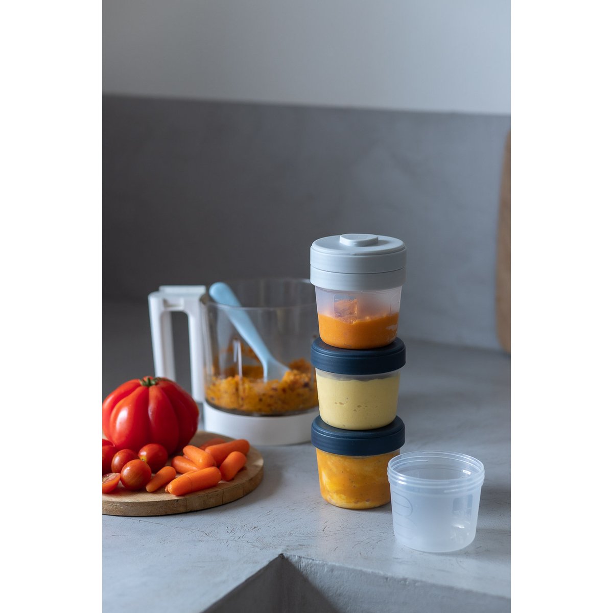 Set intégral de 4 portions repas clip 150 ml multicolore, BEABA