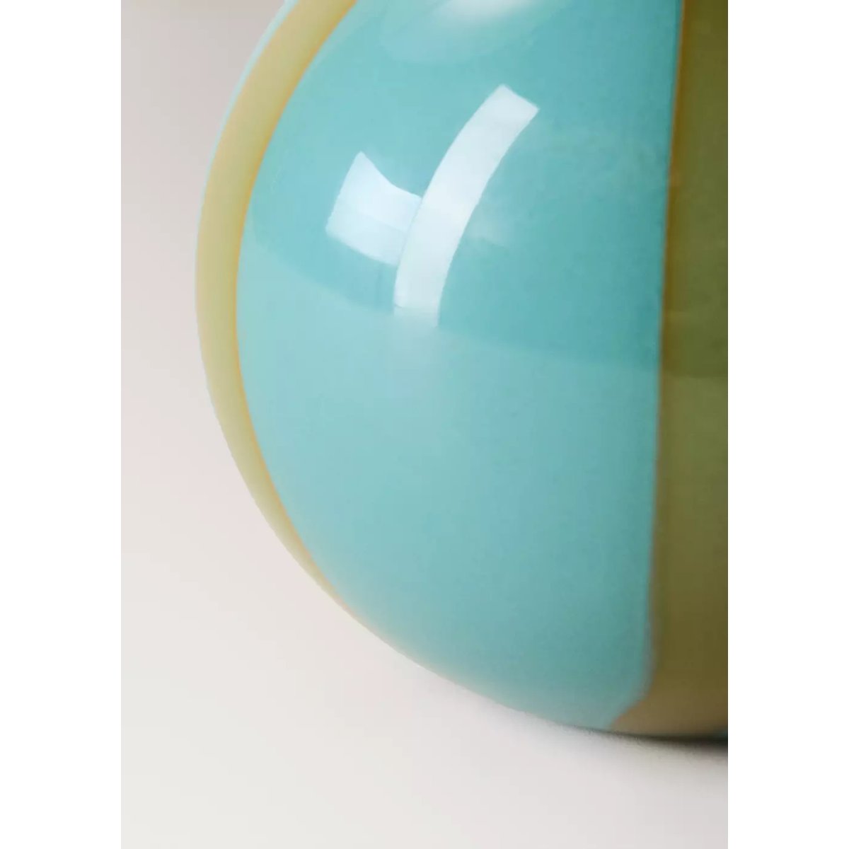 Vase 100 % cristal bicolore turquoise, MANGO HOME