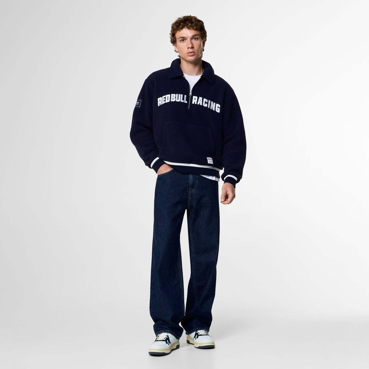 Sweat En Molleton Avec Demi-Fermeture Éclair marine, PEPE JEANS