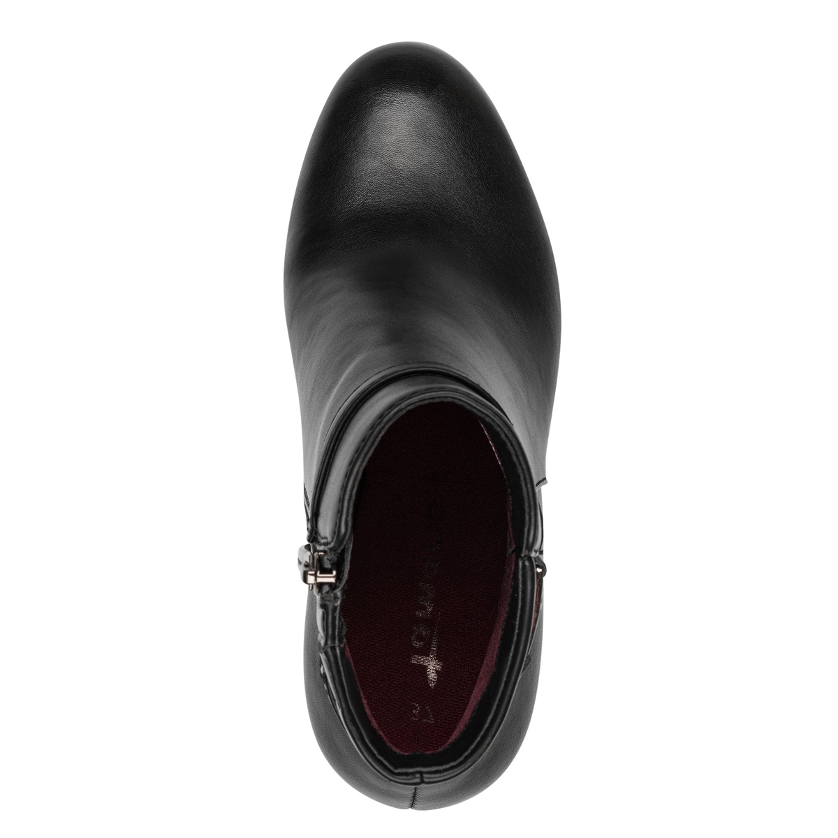 Bottine talon bloc noir mat, TAMARIS