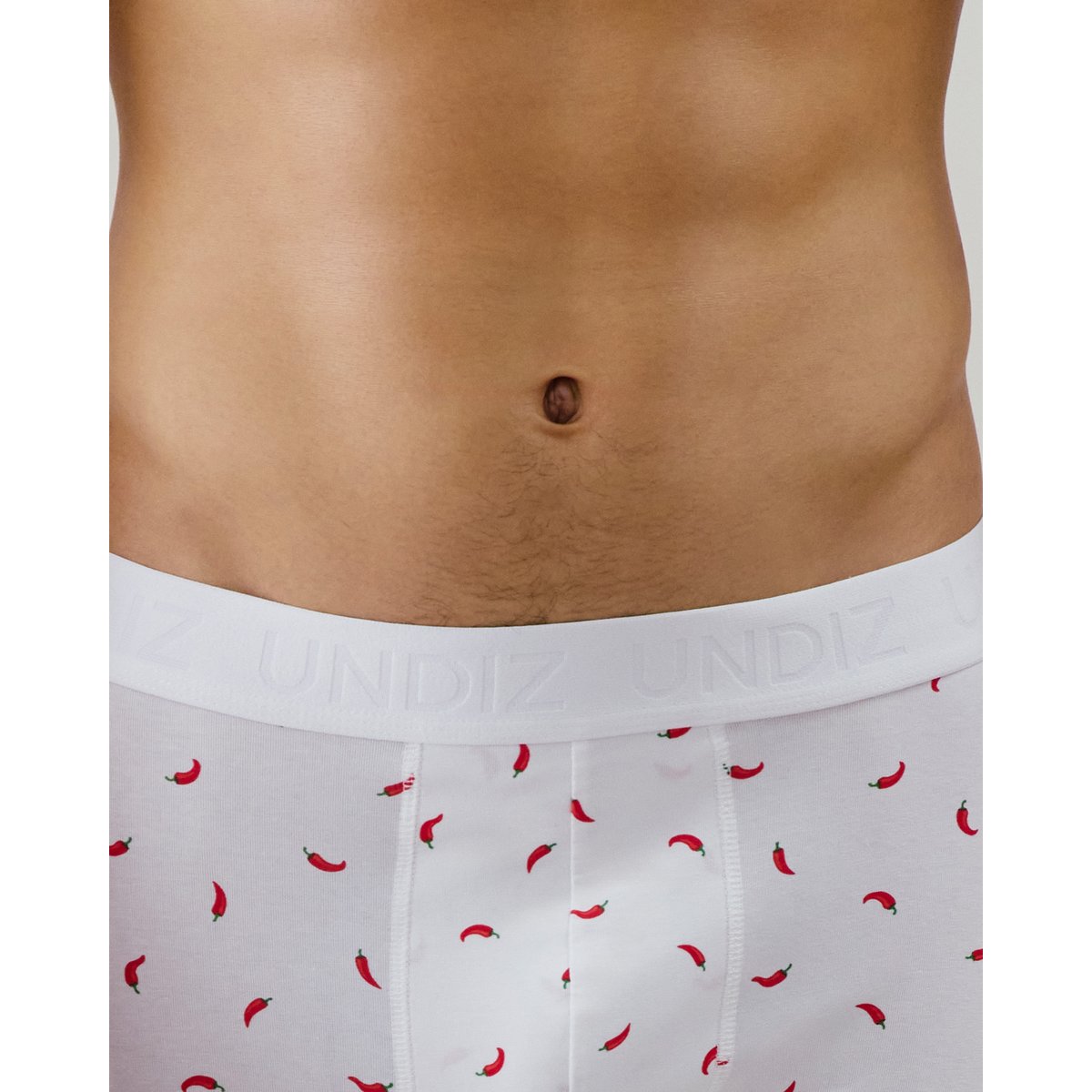 Boxer en coton à motifs REPEATIZ PAPRI blanc, UNDIZ