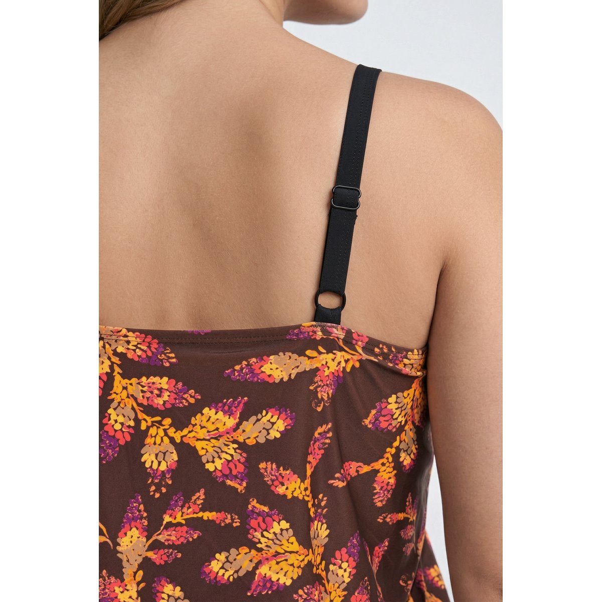 Tankini motif feuilles brun terre, ULLA POPKEN