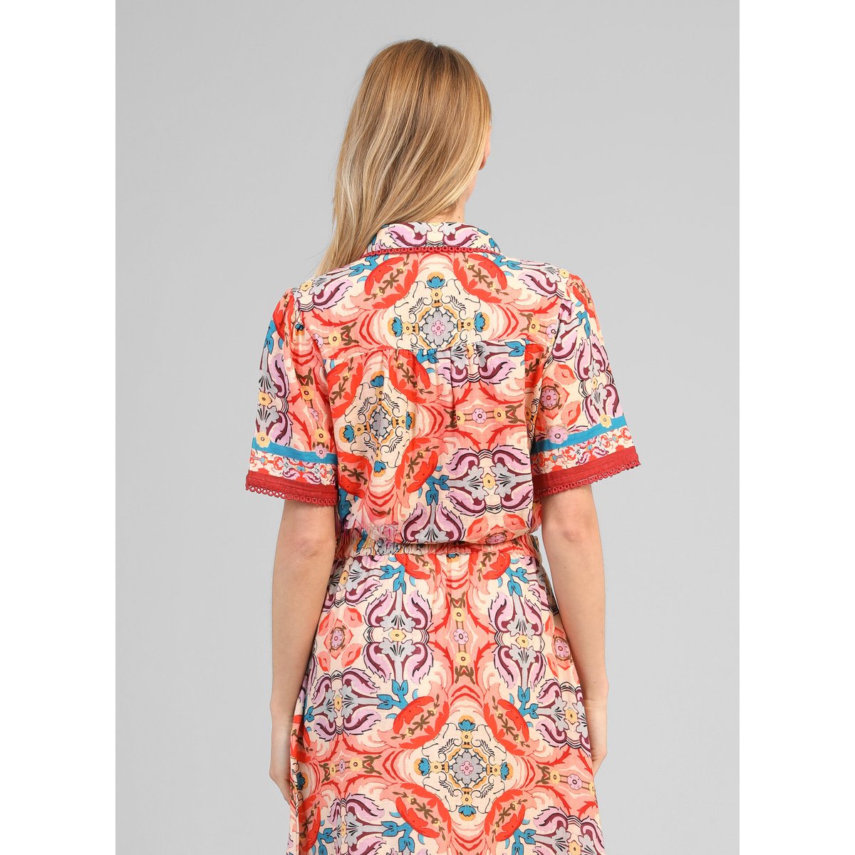 Chemise SATURNA folka corail, AN'GE