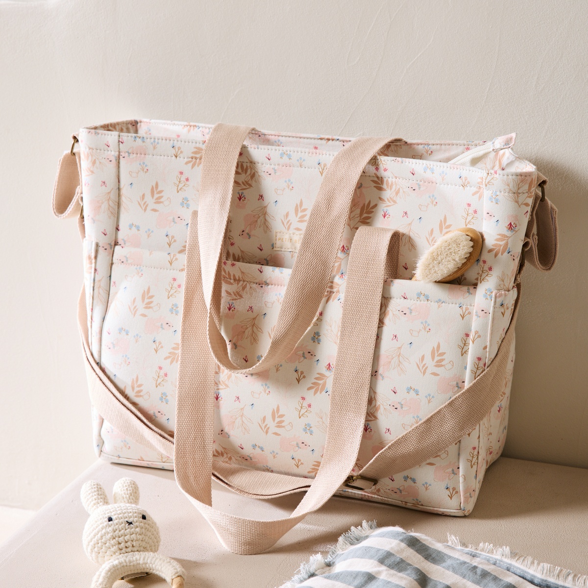 Sac à langer Praline ecru, PETIT BEGUIN