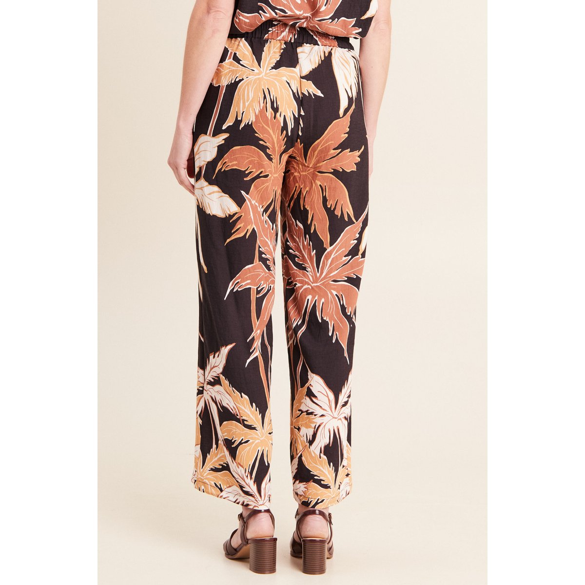 Pantalon large taille haute noir, BREAL