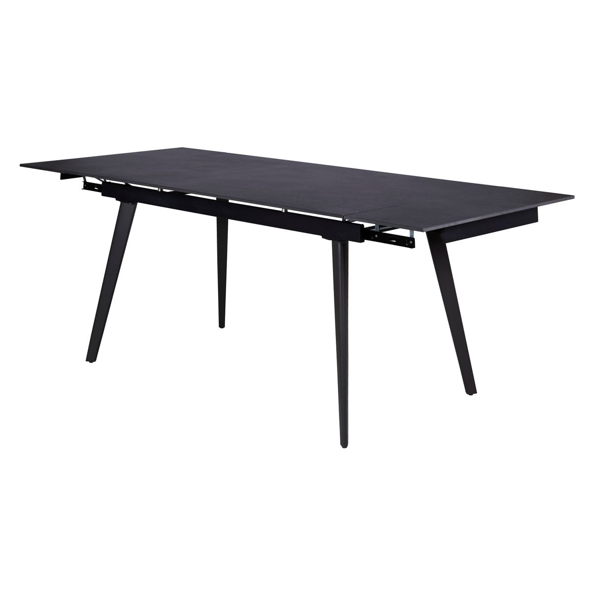 Table repas céramique 140cm avec allonges noir, ZAGO