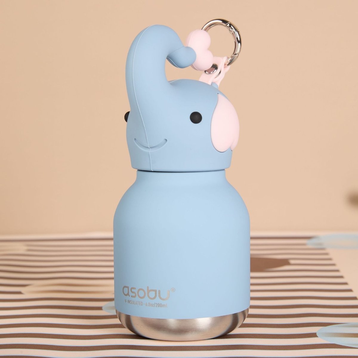 Mini gourde isotherme Bestie bleu, rose, ASOBU