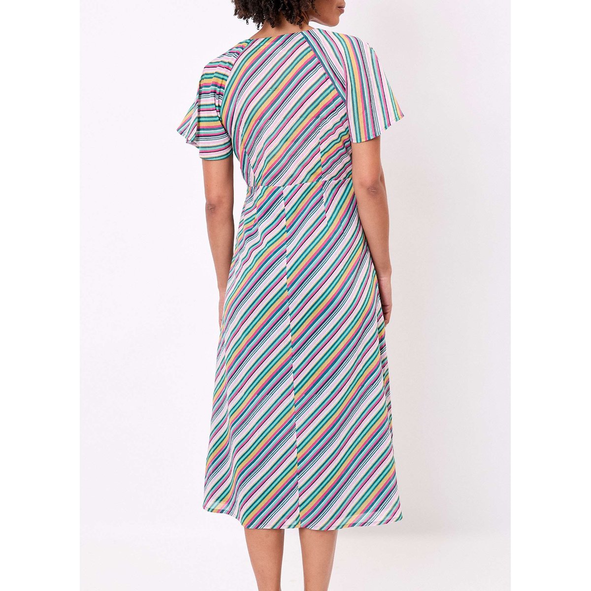 Robe midi voile de coton bio DAMANA rose alcolete damana, LA FIANCÉE