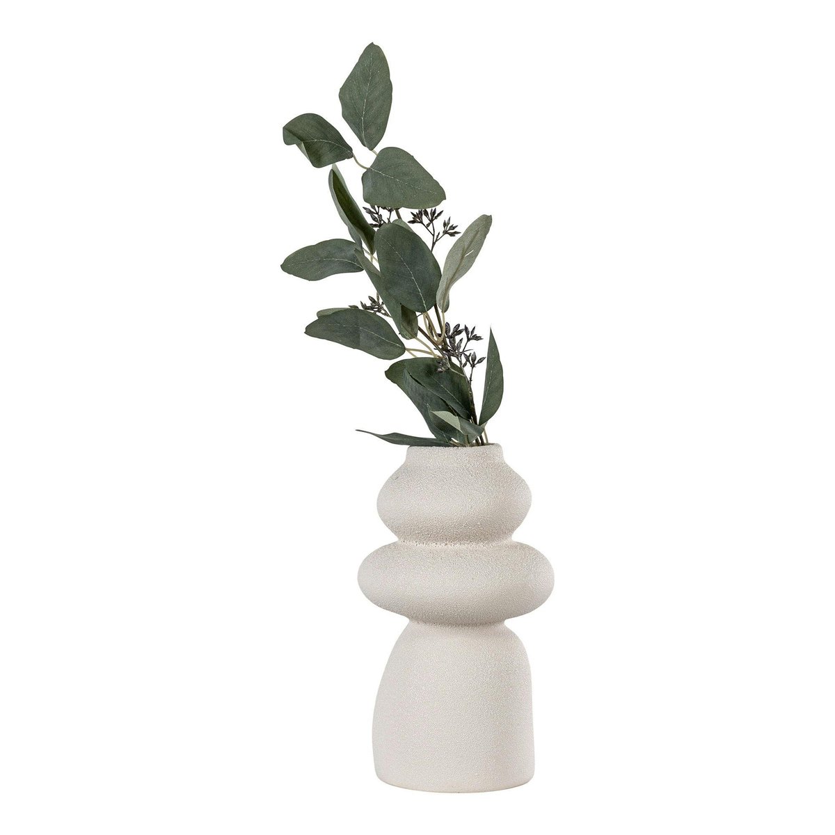 Vase design en céramique beige beige, PIER IMPORT