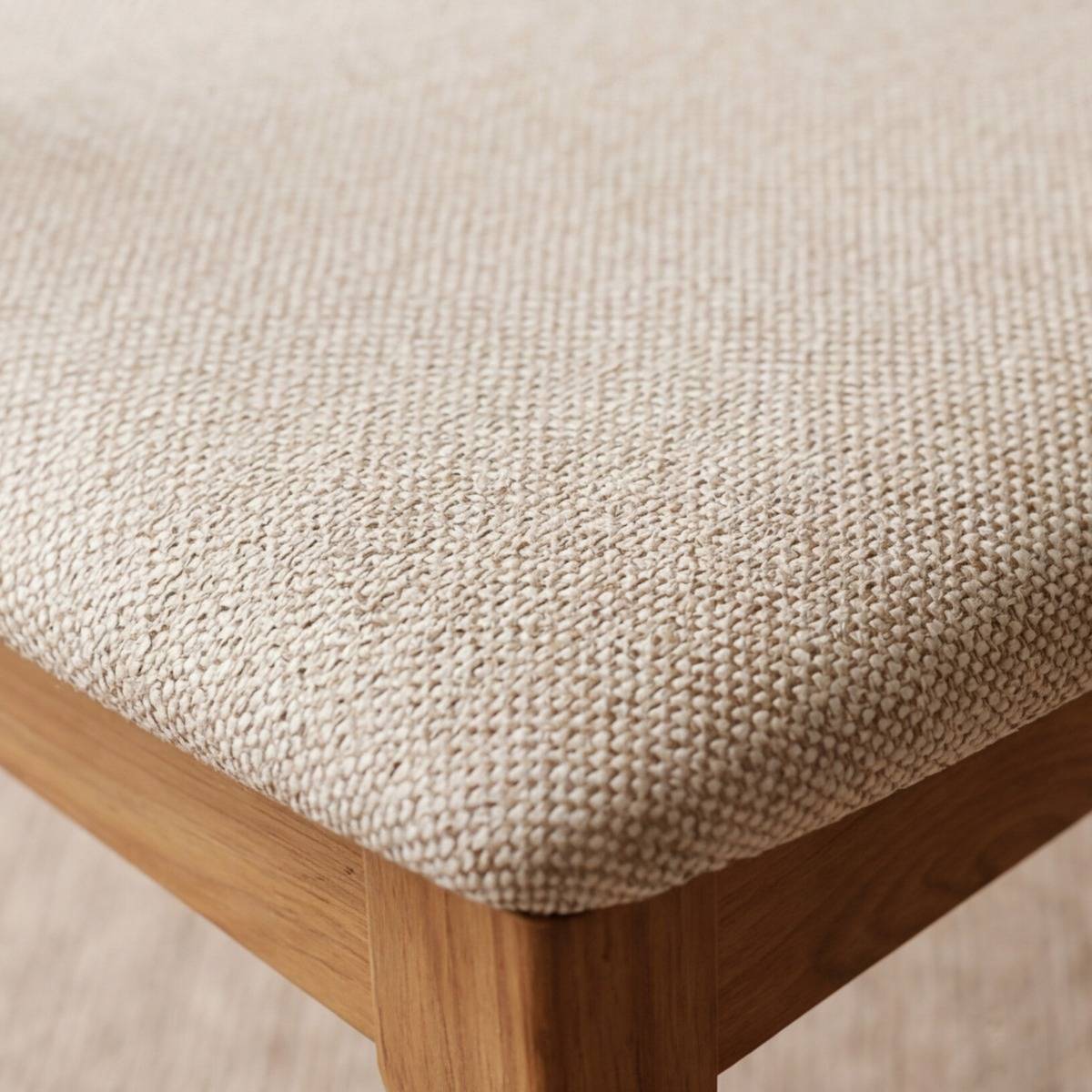 Chaise en bois de chêne et tissu TEDDY bois clair, MADE IN MEUBLES