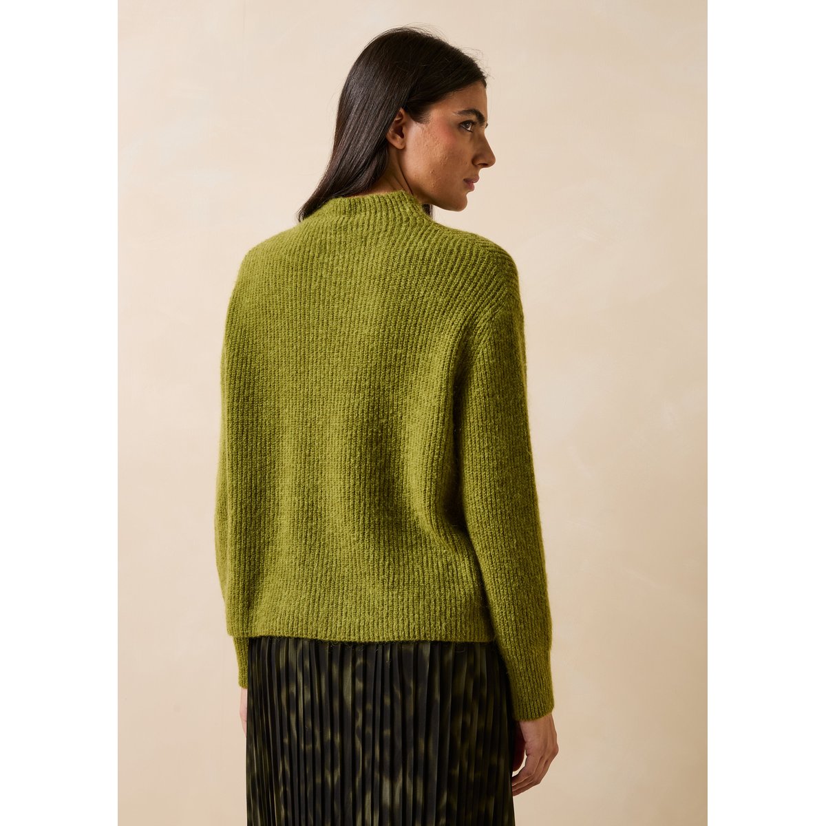 Pull ample manches longues col montant ginseng, LA FEE MARABOUTEE