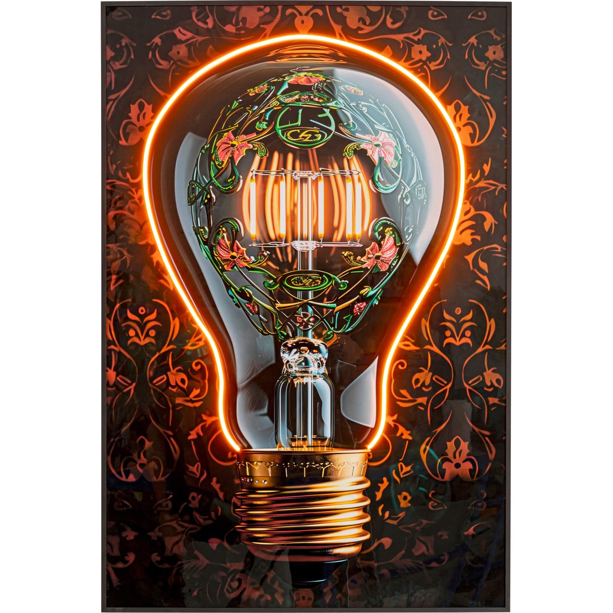 Tableau LED ampoule noir, KARE DESIGN