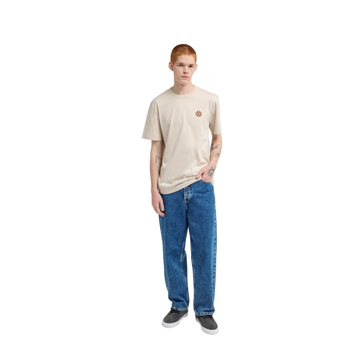 T-Shirt manches courtes EXPLORE beige oat milk, ELEMENT