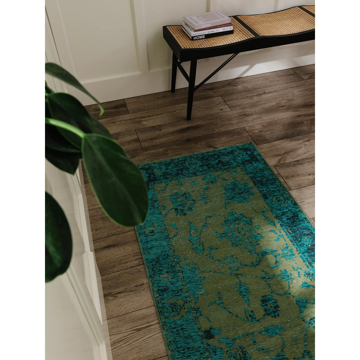 Tapis de couloir FRENCIE turquoise, BENUTA