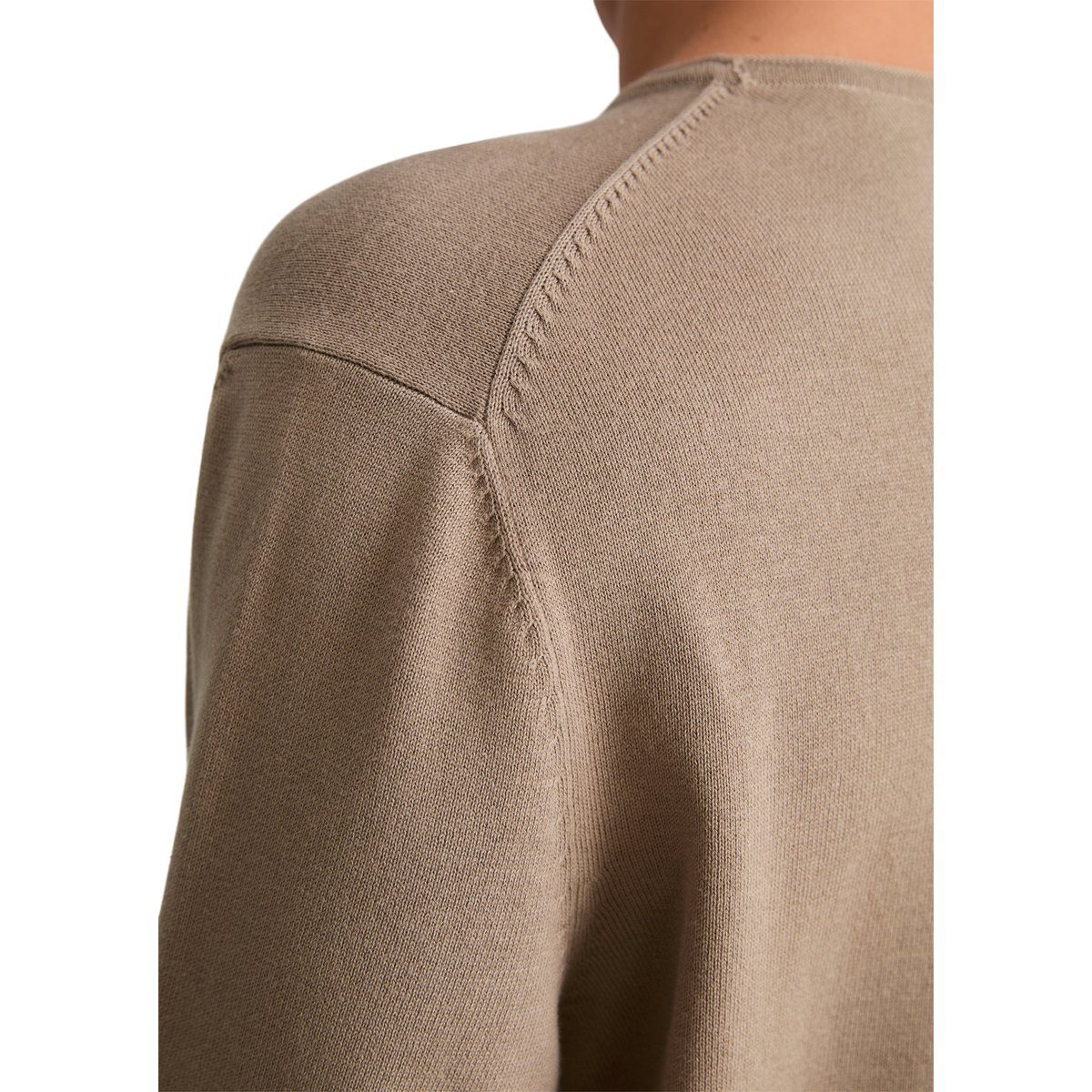 Pull coupe classique en pur coton biologique marron, MARC O’POLO DENIM