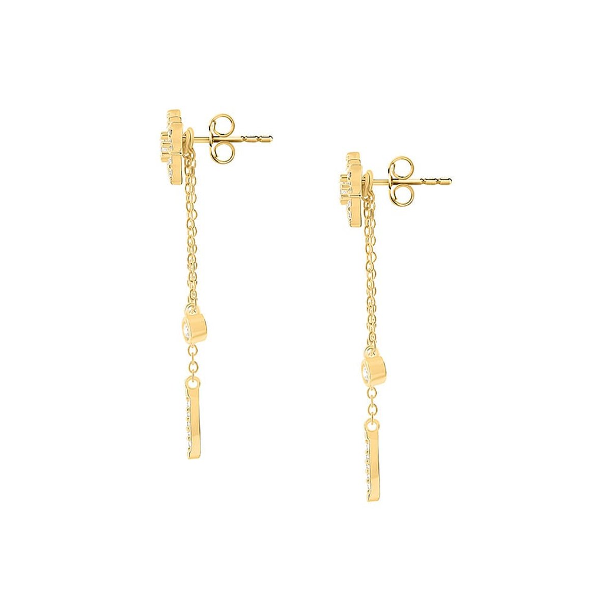 Boucles d'oreilles en Argent/oxyde de zirconium De Zirconium et Oxyde de zirconium or, CLEOR