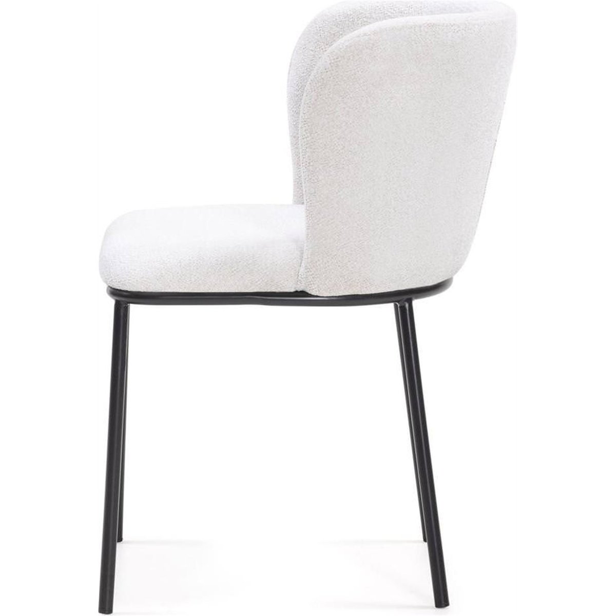 Chaise de salle à manger collection NIKA écru et noir, RECOLLECTION