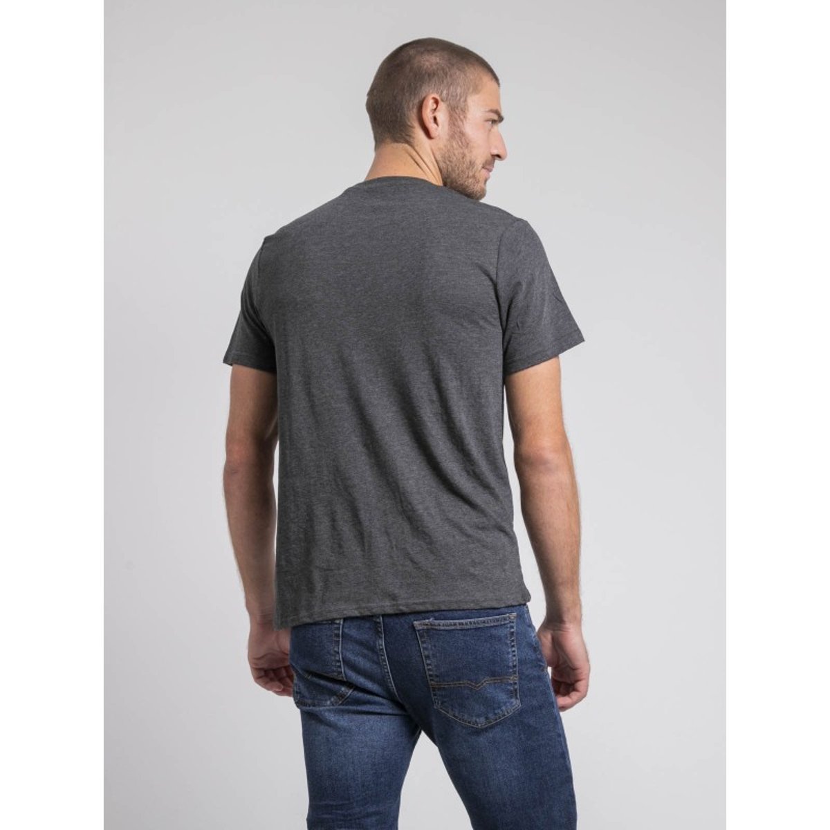 T-shirt Col Rond Pur Coton Jiminal gris, RITCHIE