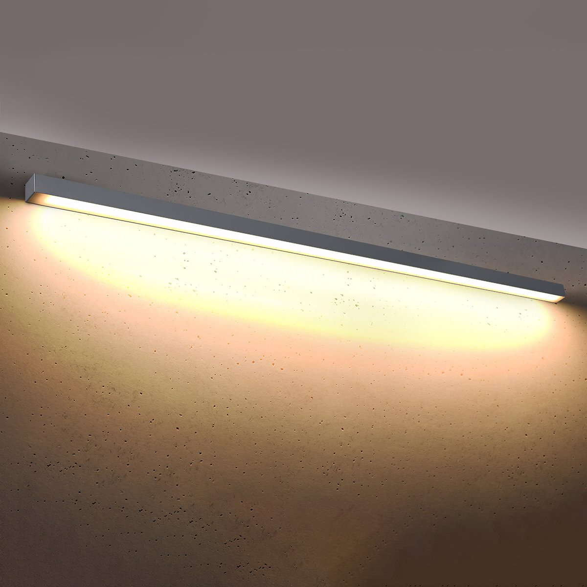 Applique murale Aluminium Gris LED 1 Pinne gris, EDEN