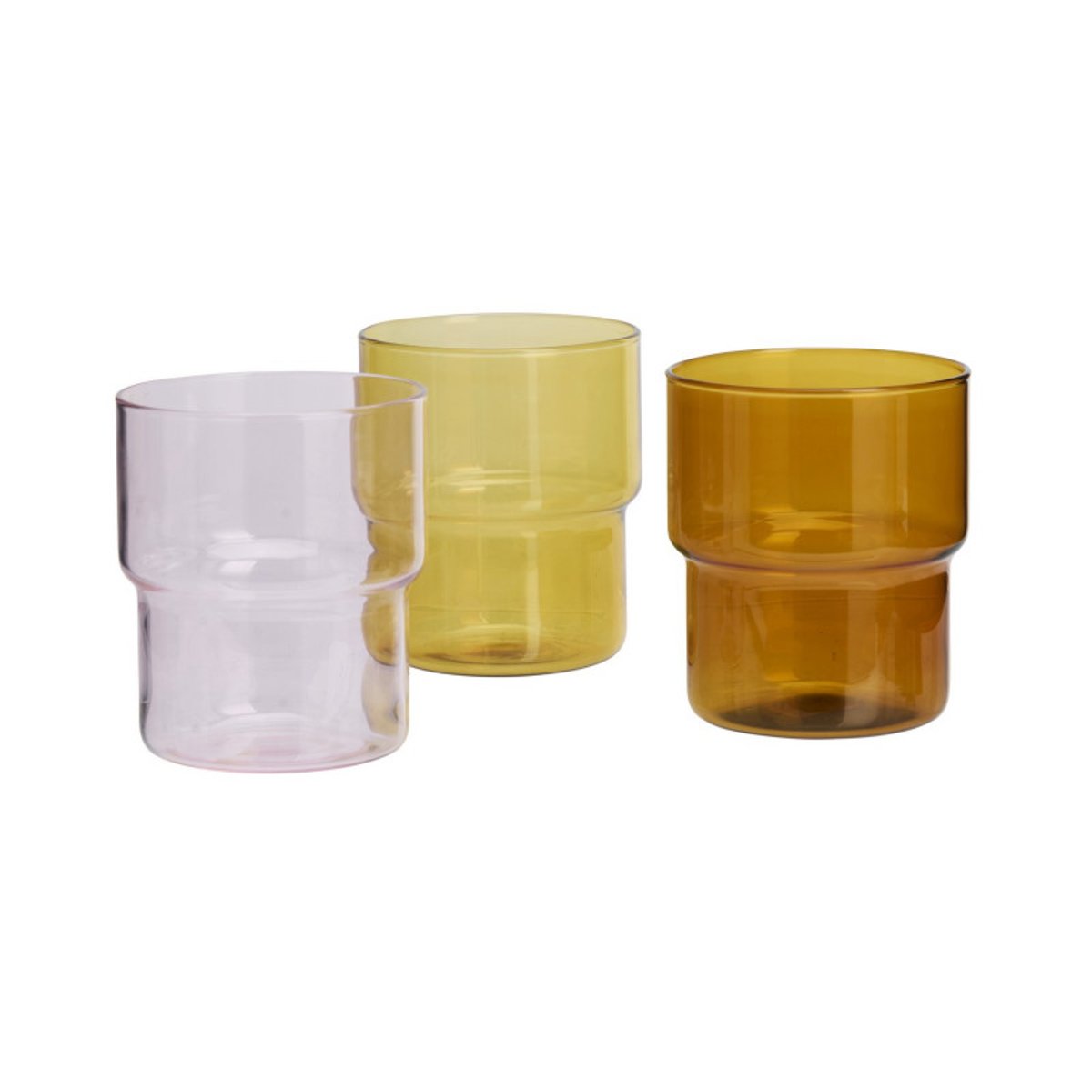 Verres à eau couleur set de 3 multicolore, MADAM STOLTZ