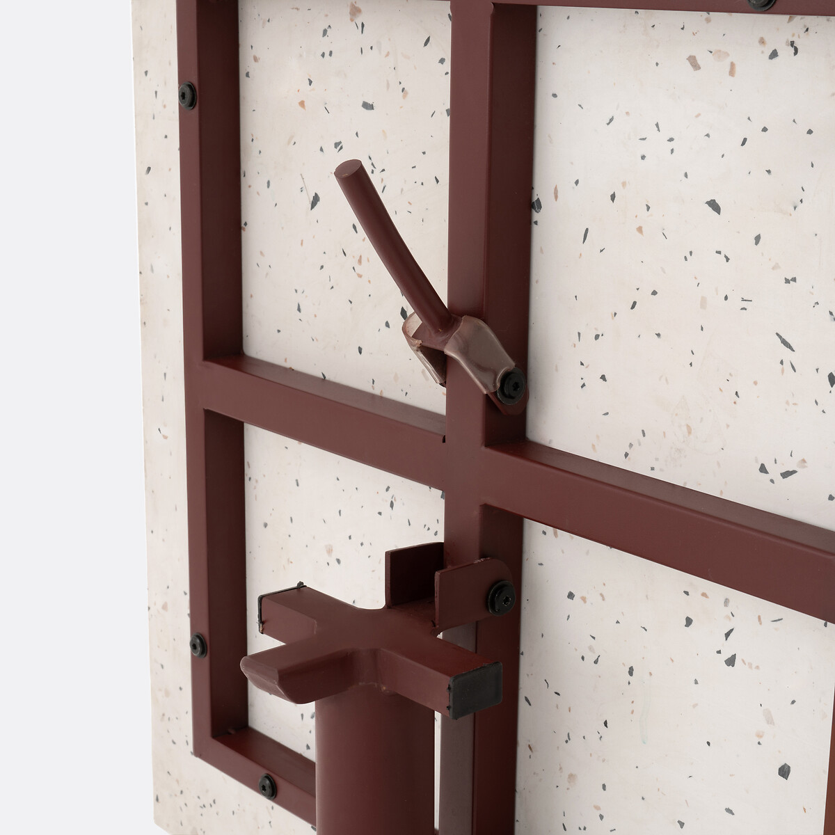 Table de jardin, plateau rabattable en terrazzo, OPALA terracotta, LA REDOUTE INTERIEURS