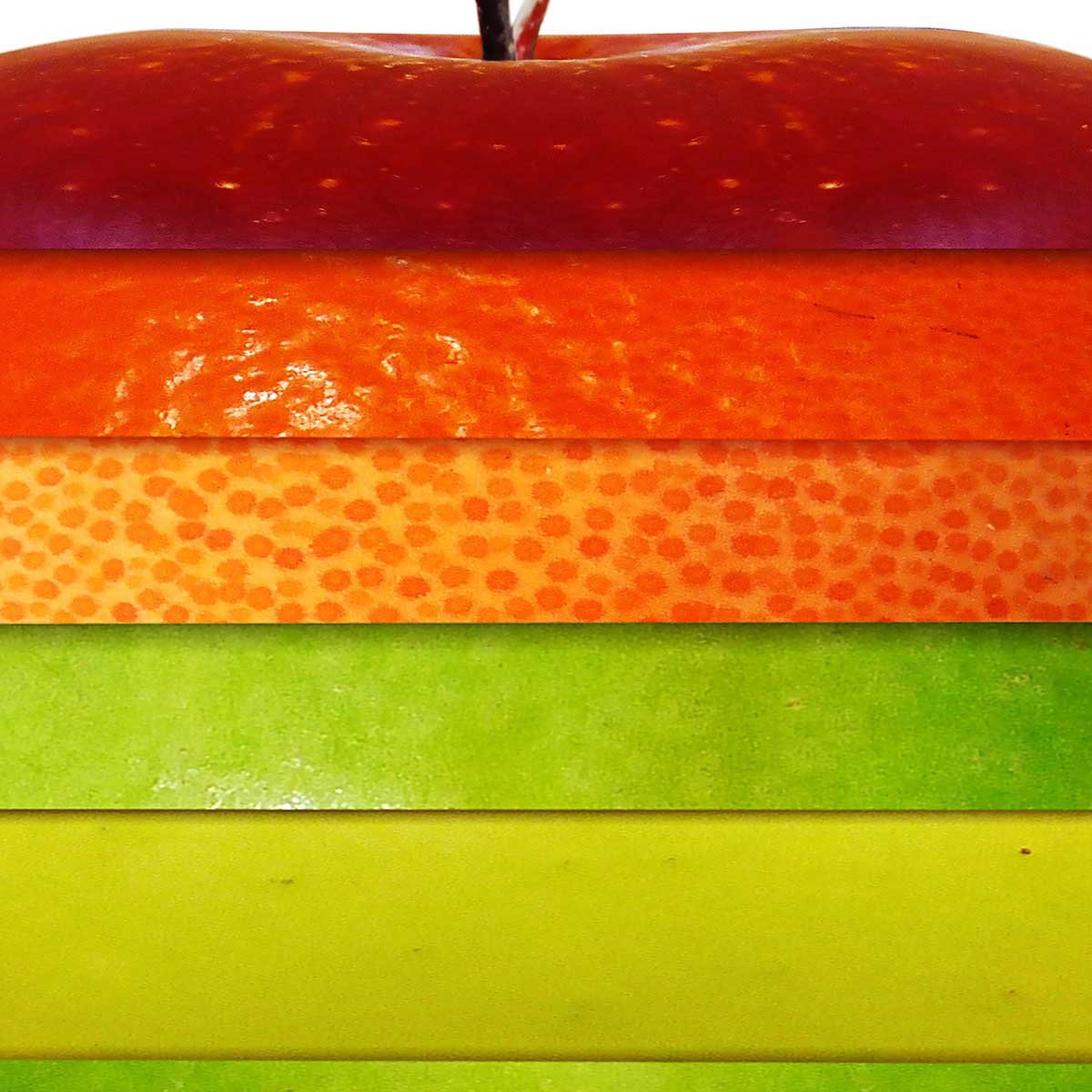 Tableau cuisine pomme orange citron tableau alu dibond, HEXOA
