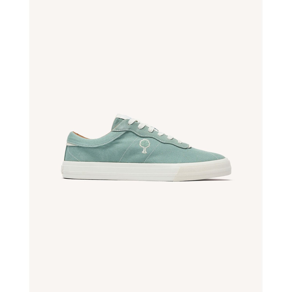 Tennis basses tissu suede NASHI vert clair, FAGUO