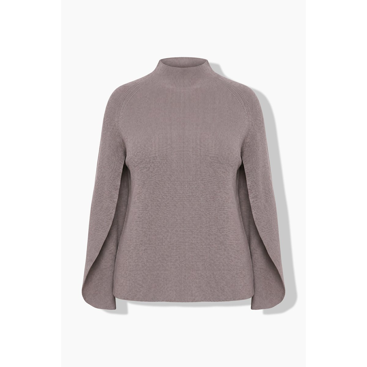 Pull esprit cape, maille chinée marron pâle, ULLA POPKEN