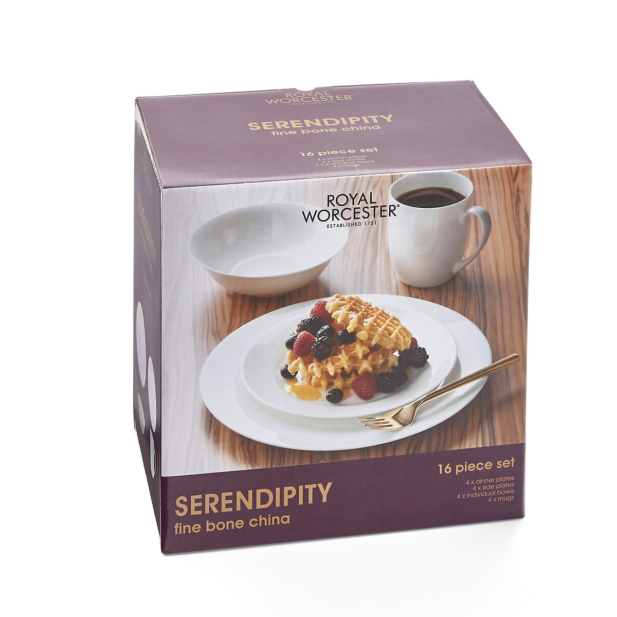 16-Piece Serendipity Dinner Set white, ROYAL WORCESTER
