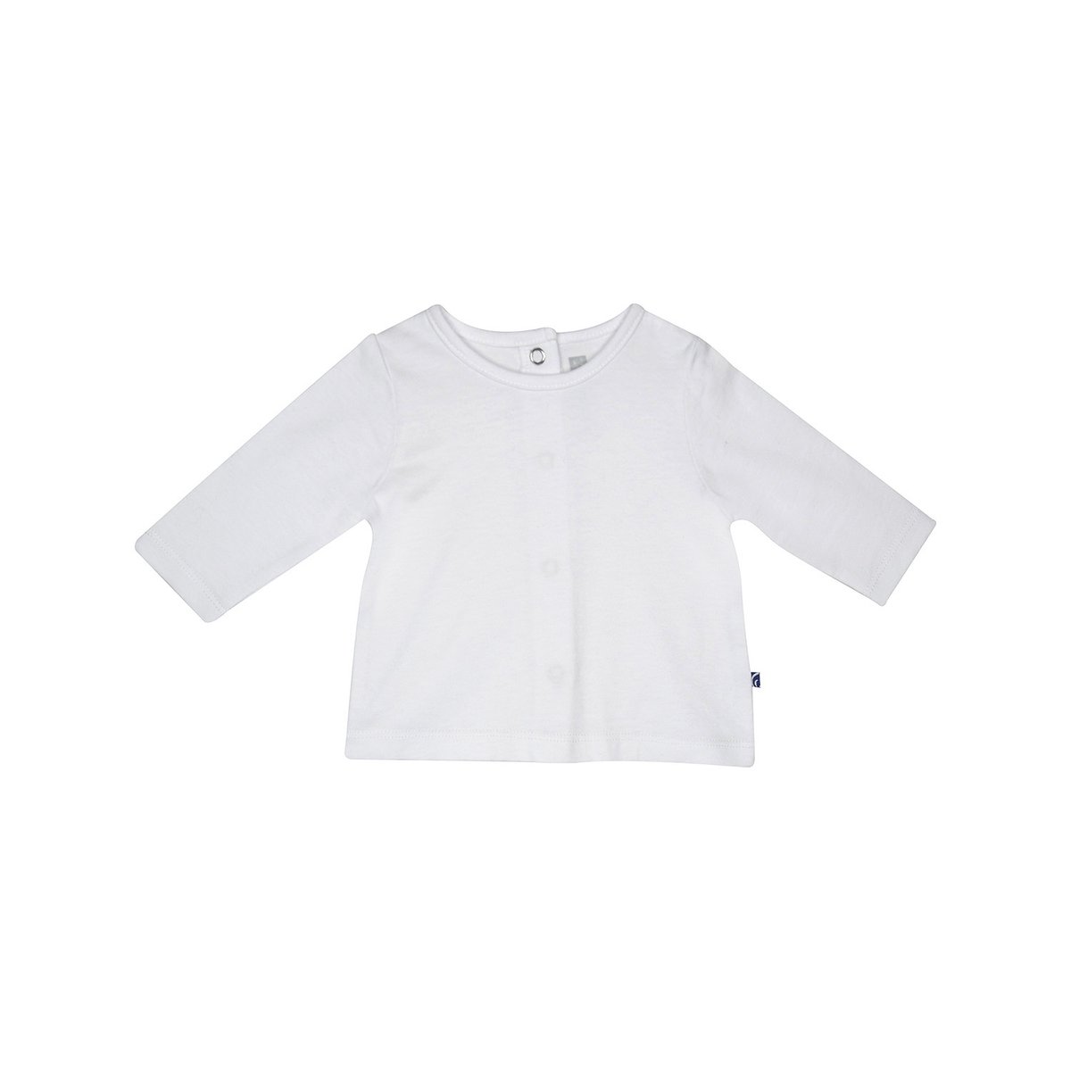Tshirt salopette leonie maille long naissance blanc, SUCRE D'ORGE