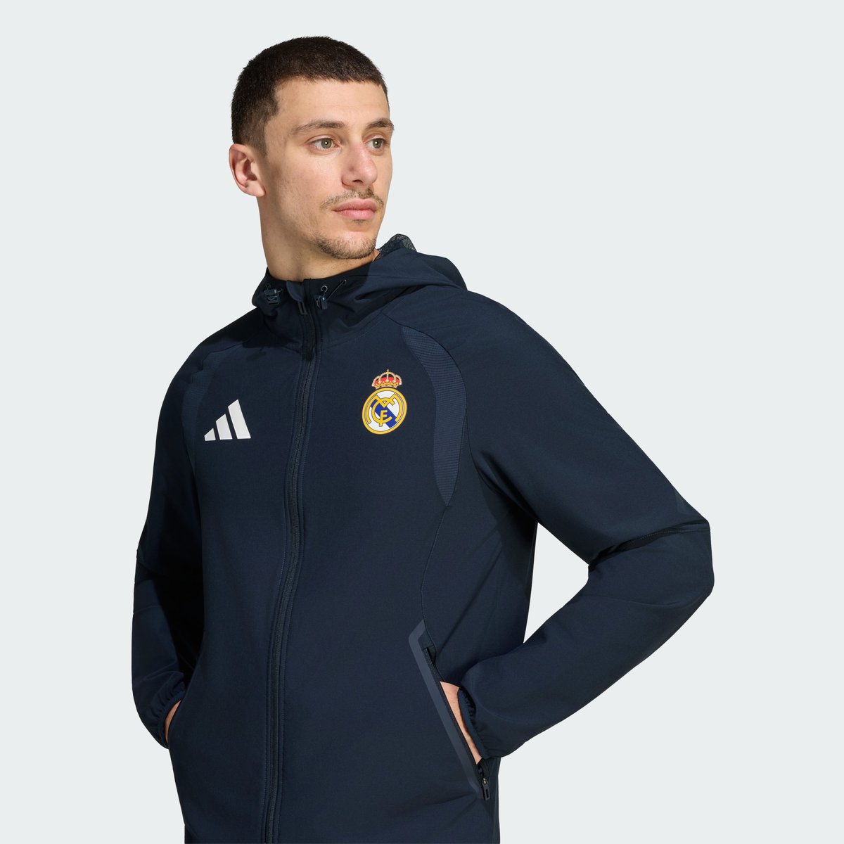 Coupe-Vent Zip Intégral Real Madrid Tiro Travel Coupe-Vent Zip Intégral Real Madrid Tiro Travel night navy, adidas Performance